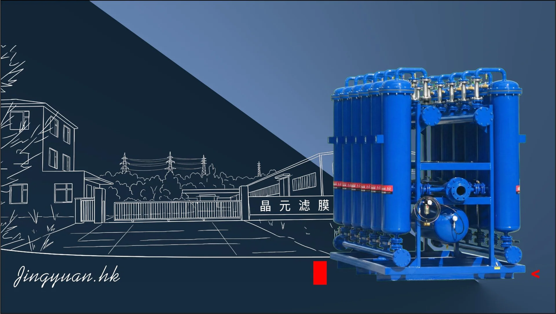 JY-DL60 Large-Flow Skid-Mounted Filtration Separation System — 40-60m³/h Rigid Membrane Diesel Purification Skid - Product images 1