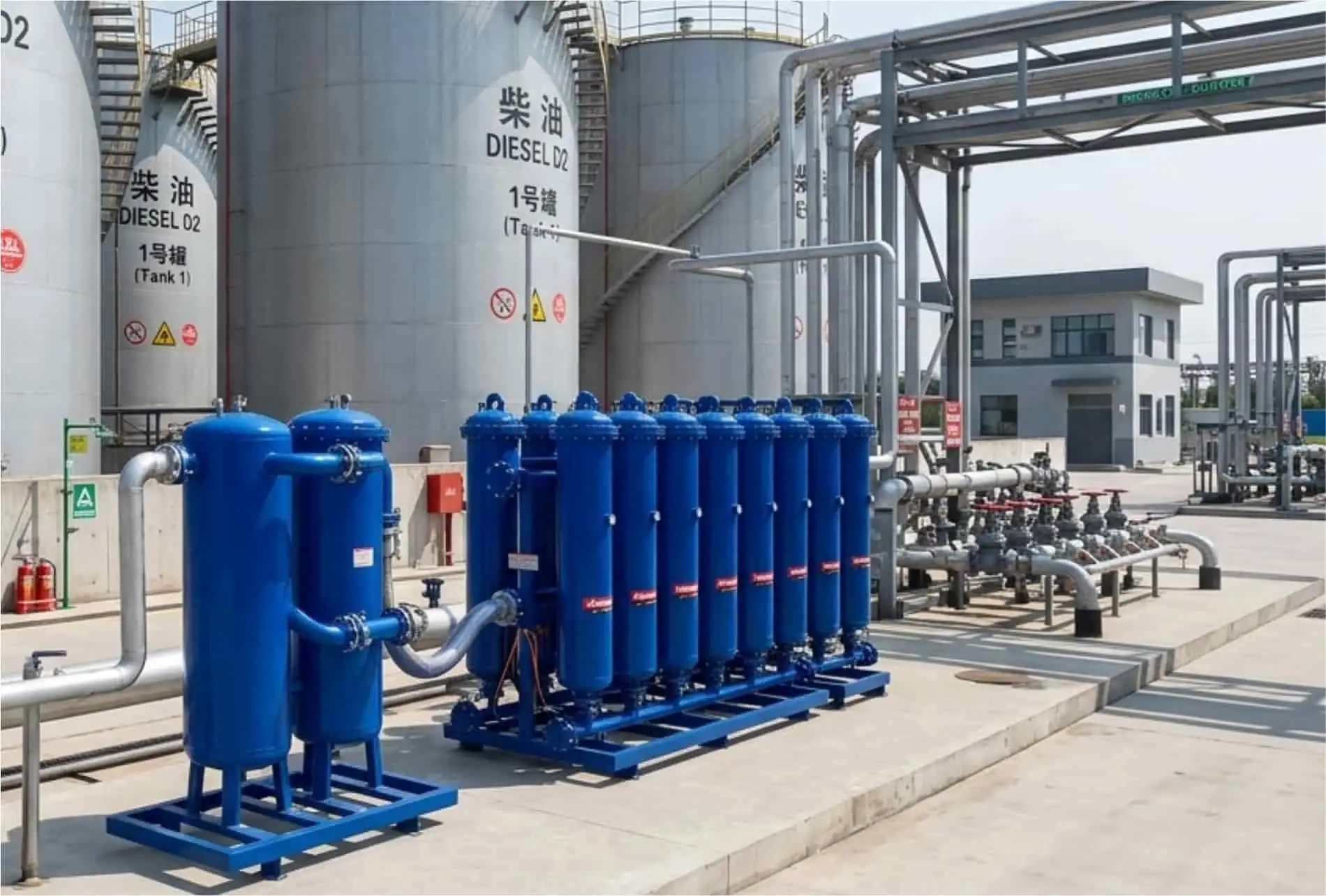 JY-DL60 Large-Flow Skid-Mounted Filtration Separation System — 40-60m³/h Rigid Membrane Diesel Purification Skid - Product images 2