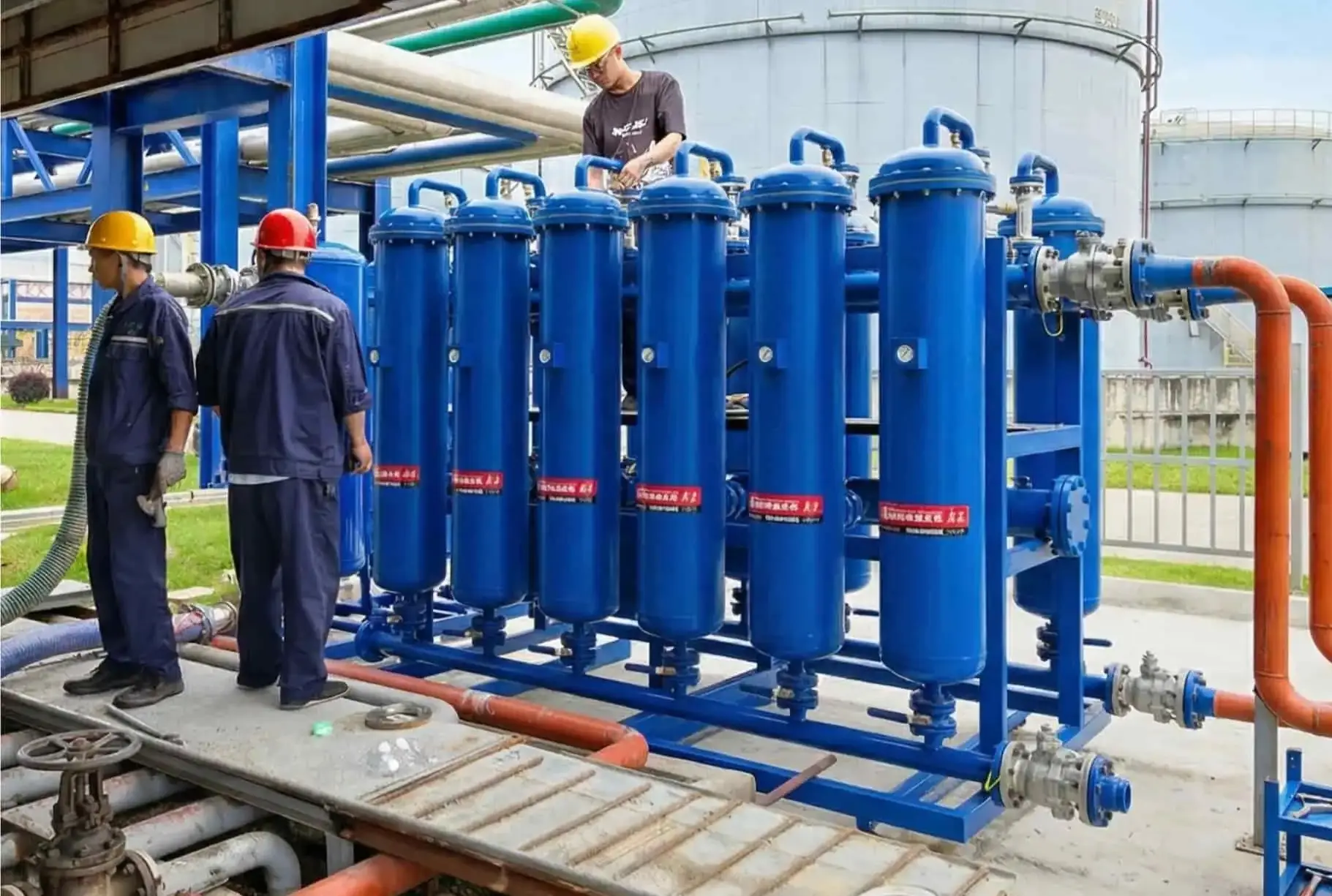 JY-DL60 Large-Flow Skid-Mounted Filtration Separation System — 40-60m³/h Rigid Membrane Diesel Purification Skid - Product images 3