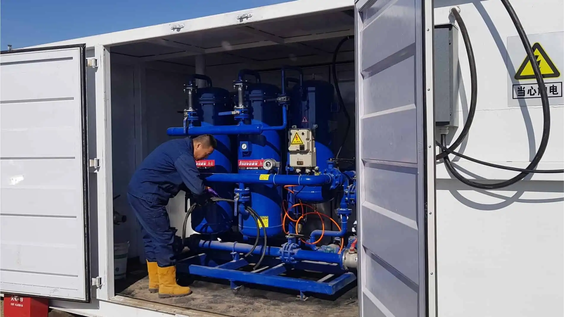 JY-Q325 Containerized Skid-Mounted High-Flow Refined Oil Purification Station — 40m³/h Rigid Membrane Explosion-Proof Diesel Purification System - Product images 3